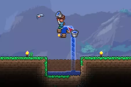 Terraria water physics (tile-based)
